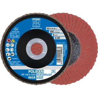 PFERD TOOLS POLIFAN Fächerscheibe PFF flach A-COOL SG INOX+ALU Edelstahl/Alu - 67656100