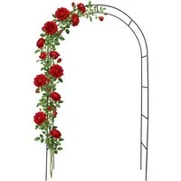 relaxdays Rosenbogen Verstellbarer Rosenbogen aus Metall