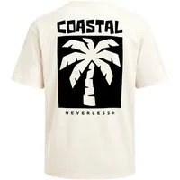 Neverless Oversize-Shirt Herren T-Shirt - Minimalistic Palm - Oversized Relaxed Fit Printshirt mit Print