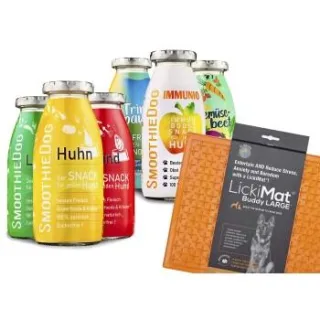 SmoothieDog Mix + Lickimat Orange 6x250 g