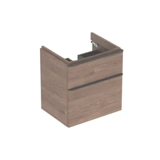 Geberit Smyle Square Unterschrank für Waschtisch, m. 2 Schubladen 58,4x61,7x47cm, Nussbaum, 500352JR 500352JR1