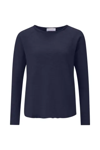 Rich & Royal - Organic Heavy Jersey Longsleeve deep blue - Gr. - XL