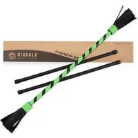 Diabolo Freizeitsport Spiel Flowerstick 59cm - Jonglage Set für Anfänger, Jonglage, Grüner Devil Stick Spielzeug ab 5 Jahren - Balance Training Kinder