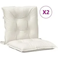 vidaXL Sitzauflage Niedriglehner-Auflagen 2 Stk. Melange Creme 100x50x7 cm Stoff, (2 St)