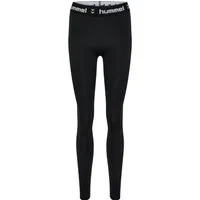 hummel Trainingstights HMLPULSE MID WAIST TIGHTS mit wasserbasierten Drucken, aus Interlock-Material