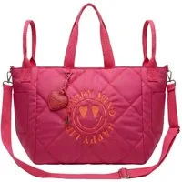 Miss Goodlife Umhängetasche Quilted Bag Shopper-Tasche mit Stickerei und Herz-Anhänger