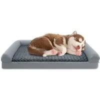 COSTWAY Tierbett, Hundebett, Hundesofa, mit waschbarer Bezug, Größe L