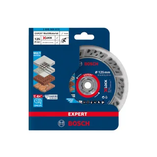 Bosch EXPERT MultiMaterial X-LOCK Diamanttrennscheiben, für kleine Winkelschleifer - 2608900670