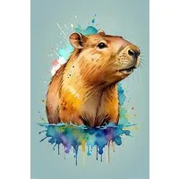 Poster Capybara - Colour Splash - Poster 61x91,5 cm