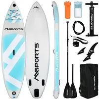 MSports® Inflatable SUP-Board Stand Up Paddle Board Aufblasbar Komplettes Paddleboard inkl. Zubehör
