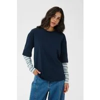 KAFFE Langarmbluse Langarm-Shirt KAloren