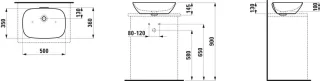 LAUFEN Waschtisch-Schale INO 350x500x145 H8123027581091