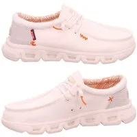 Fusion Emma 3.0 Slip-On Sneaker Damen Schuh Emma 3.0 Leinenoptik mit Gummizug - Leinenschuh Korksohle