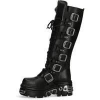 NEW ROCK M-272-S1 Bikerboots Hochwertiges Rinds-Nappa-Leder