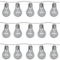 Luxform Lichterkette Solar-Lichterkette Corfu Partybeleuchtung - 15xLED, Aus Glas gefertigt