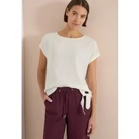 CECIL Kurzarmbluse Sommershirt mit Knotendetail