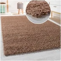 Paco Home Hochflor-Teppich Sky 250, rechteckig, Höhe: 34 mm, gewebt, Uni-Farben, intensive Farbbrillanz, auch als Läufer erhältlich