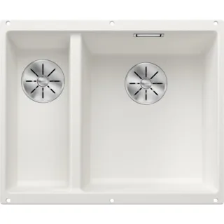 Blanco Subline 340/160-u Spüle 523562 55,5x46cm, PuraDur weiß, rechts, für Unterbau