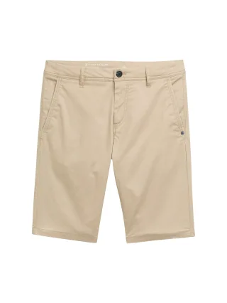 Tom Tailor - Slim Chino Shorts beige triangle print - Gr. - 30