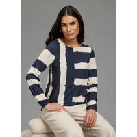 Laura Scott Langarmshirt figurumschmeichelnde Passform, mit Rundhalsausschnitt