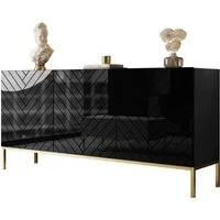 Lookway Kommode SANTILE auf goldenen Beinen Hochglanz