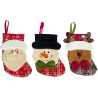 Vivi Idee Nikolausstiefel Nikolausstrumpf Klein 20cm, Weihnachtsstrumpf Weihnachtssocken Christmas Kamin deko