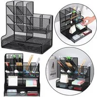 Wisam Büro-Set Büro Organizer Metall Schwarz Schreibtisch Ordnung