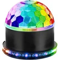 Showlite Discolicht PBM-9 Mini-Party-Ball, LED fest integriert, Farbwechsler, kleine LED Discokugel für Party, Bar, mobile DJs