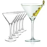 SAHM Martiniglas Martini Gläser 6er Set - 225ml Martini Glas, Cocktailgläser, Sensorik Glas