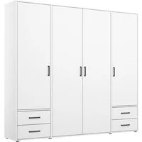 rauch Drehtürenschrank Kleiderschrank Schrank Garderobe Wäscheschrank VOYAGER (in 3 verschiedenen Ausstattungen BASIC/CLASSIC/PREMIUM) mit 2 modernen Griffvarianten, mit Außenschubladen MADE IN GERMANY