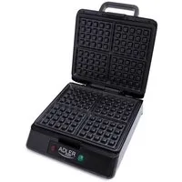 Adler Waffeleisen AD 3036, 1500 Watt, Waffel-Maker, 4 Waffeln gleichzeitig, Antihaftbeschichtung