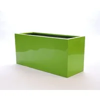 Elegant Einrichten Pflanzkübel Pflanzkübel Fiberglas Rechteckig 84x30x40cm Hochglanz-Avocado-Grün (1 St)