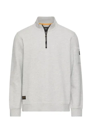 camel active - Sweatshirt mit Troyerkragen dust grey - Gr. - XL