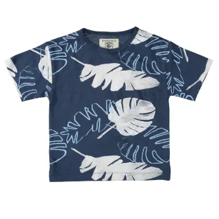BASEFIELD - Kn.-T-Shirt, Oversized dark marine aop - Gr. - 128/134