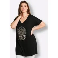 Sheego Strandkleid Kurzarm-Shirt Kurzarm