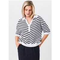 TUZZI Strickpullover mit sportivem Kragen