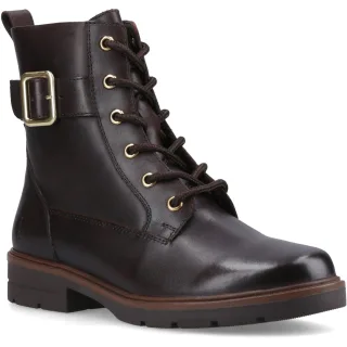 Hush Puppies Teagan Biker Leder Damenstiefel BRAUN