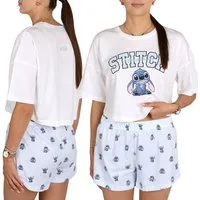 Disney Pyjama DISNEY Stitch Damenpyjama aus Baumwolle kurzarm