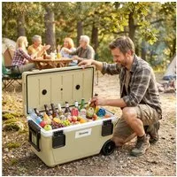 Outsunny Kühlbox PU-Vollschaumisolierung, 70 l, für Camping Picknick