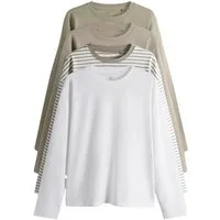 The Set Langarmshirt The Set Relaxed Fit Langarmshirts, 4er-Pack (4-tlg)