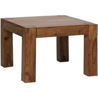 furnicato Couchtisch Massivholz, Walnuss Finish 60x60x40 cm Braun (1-St), Handgefertigter Wohnzimmertisch als Unikat für dein Wohnzimmer