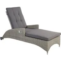 LC Garden Multifunktionsliege Sonnenliege Gartenliege Bilbao Relax grau-mix