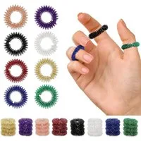 FELIXLEO Shiatsu-Akupressurgerät Massageringe für Finger, 8 Farben Stachelige Sensorische