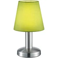 TRIO Leuchten LED Nachttischlampe, Dimmfunktion, LED wechselbar, Warmweiß, klein-e Nachttisch-lampe Touch dimmbar Vintage Design Grün, Höhe 24cm