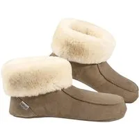 Fellhof Fellhof Lammfell Stiefel Ledersohle Pantoffel (1 Paar, 1-tlg., 1 Paar) Fellrand