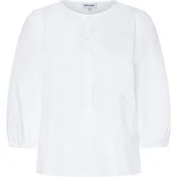 MORE&MORE Klassische Bluse leicht taillierte 3/4 Arm-Bluse, Puffärmel