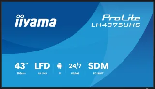 Iiyama ProLite LH4375UHS-B2AG | lh4375uhs-b2ag | 109 cm (43") Diagonalklasse (108 cm (42.5")
