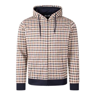 Aquascutum Active Iconic Kapuzenpullover Mit Durchgehendem Reißverschluss, Club Check
