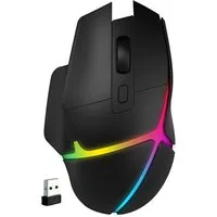 S&T Design Bluetooth Gaming Maus Kabellos RGB Ergonomisch Funk 2.5G Schwarz Gaming-Maus (Funk, Bluetooth, 7200 dpi, Plug & Play (LAUT) Daumenablage 90g Leicht Groß)