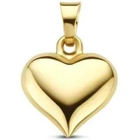 NICEANDnoble Kettenanhänger 585er-Gold Gelbgold 14 kt. Anhänger Herz, Damen Goldschmuck